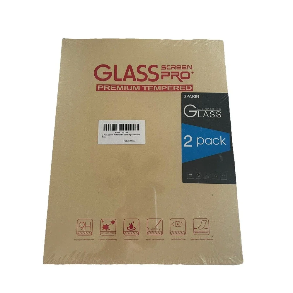 2 Pack Tempered Glass Screen Protector for New Samsung Galaxy Tablet